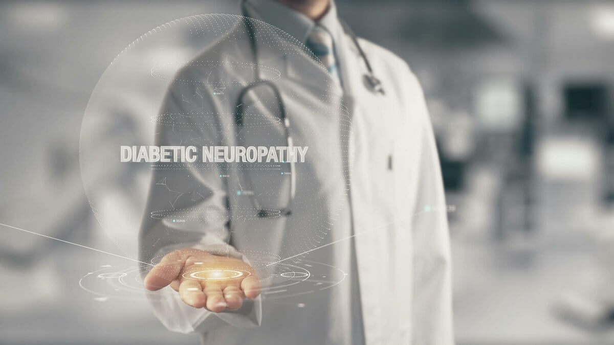 Diabetic peripheral neuropathy is nerve damage caused by diabetes. It mainly affects the arms, hands, legs, and feet.
