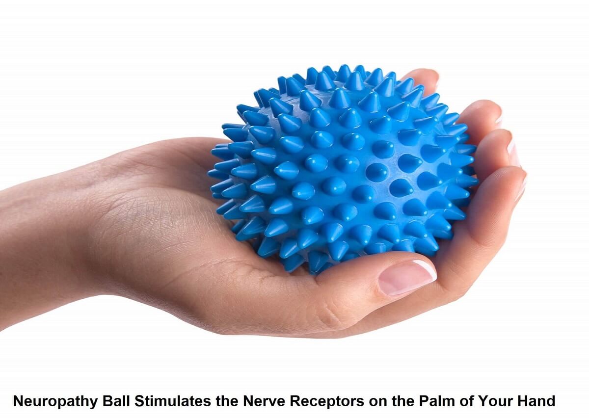 Neuropathy ball stimulates the nerve receptors on the palm of your hand & helps in more blood supply to treat the nerve pain